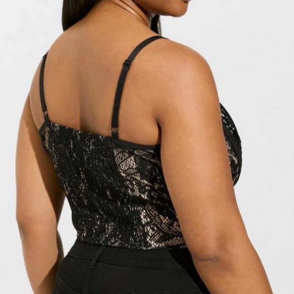 🆕 Black Lace Corset Crop Top 1 1X 14 16 NWT Torrid New! - Picture 4 of 6